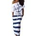 Women's Two-Piece Off-Shoulder Navy Anchor Print Skirt Set For Women_voghion.com