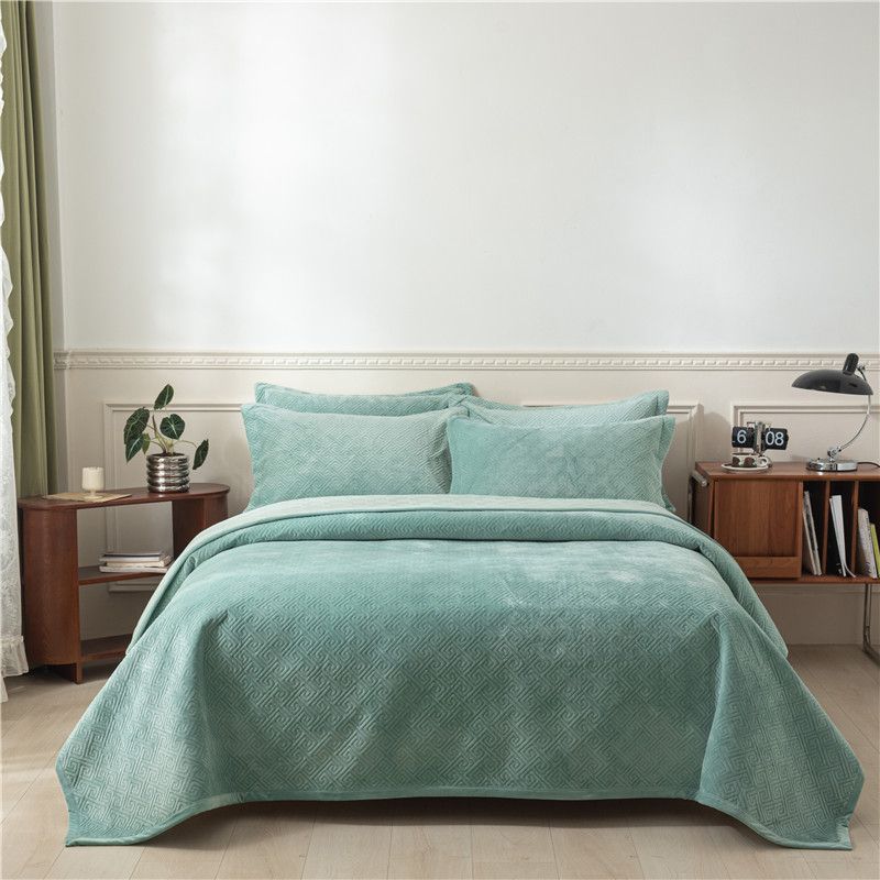 Baby Cover Three Piece Set Winter Thickened Milk Blanket Double Sided Tatami Coral Fleece Quilted Bed Sheet_voghion.com