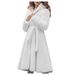 Women's imitation fur coat women's coat oversized warm coat coat with hat_voghion.com