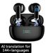 Oversetter AI Smart Oversettelse Bluetooth Headset Hot Selling Sanntids Simultantolkning Oversettelseshodesett_voghion.com