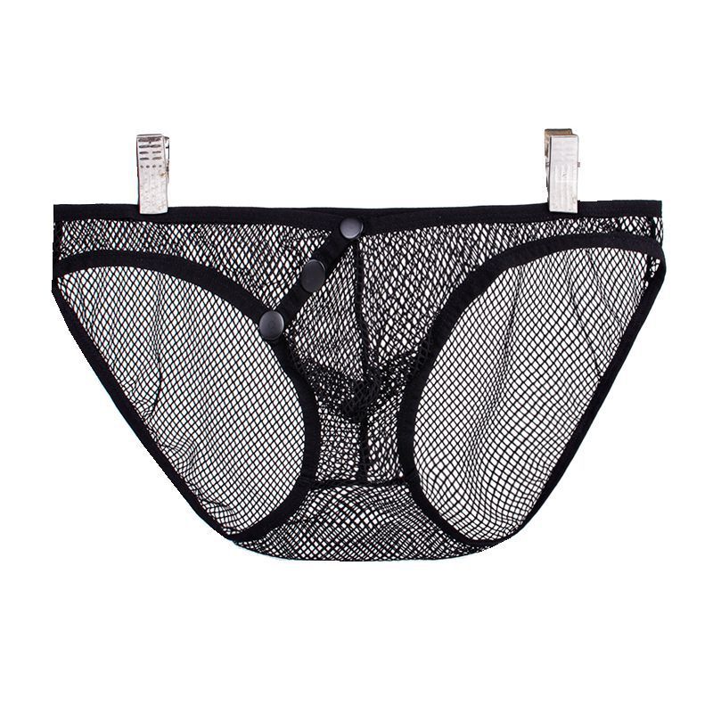 LuvBox Intimo da uomo a vita bassa in rete con elastico arcobaleno, boxer traspiranti, lingerie sexy trasparente_voghion.com