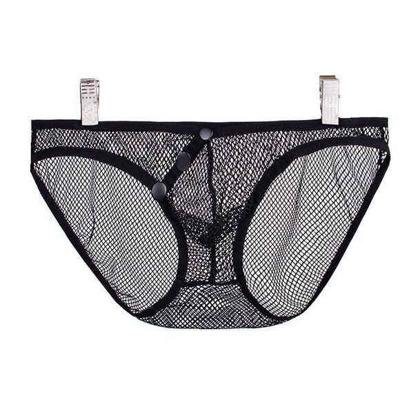 LuvBox Intimo da uomo a vita bassa in rete con elastico arcobaleno, boxer traspiranti, lingerie sexy trasparente_voghion.com