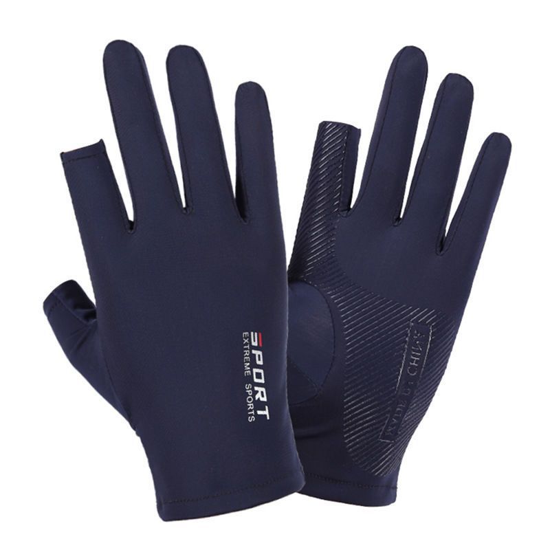 Unisex Ice Silk Half-Finger Cycling Sports Fitns Men's Fingerls Driving High Elastic Comfortable Sun Protection_voghion.com
