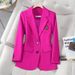 Trendy Women's Blazer – Spring/Fall Oversized Fit (S-4XL, Wrinkle-Free Polyester, Versatile Office-to-Casual Jacket, Matching Pants/Skirt Options)_voghion.com