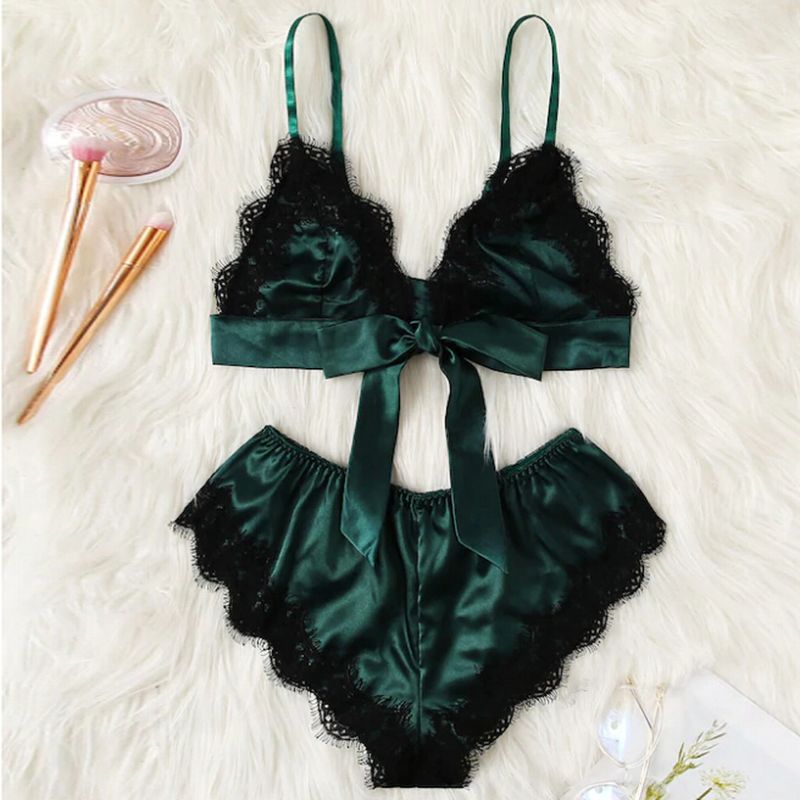 New In Sexy Satin Lace Patchwork Bandage Sexy-porn Underwear Women Body Sleepwear Lingerie Underwear S Sexy Lingerie_voghion.com