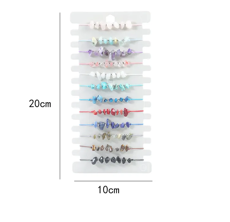 Kristāla pērlīšu grants rokassprādze, regulējama akmens rokas virve_voghion.com