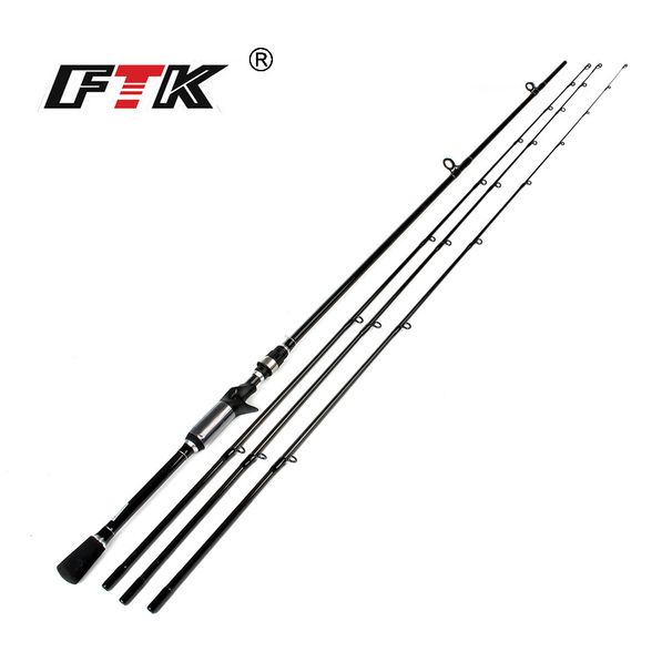 FTK Gun Handle Black Fishing Carbon Fiber Ultra Hard Adjustable 2.1m 2.4m 2.7m Thunder Strong Lure Rod_voghion.com