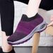 Plus Size Air Cushion Sneakers Dance Slip-On Casual Women's Rocking Sock Shoes_voghion.com