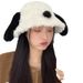 Puppy Ear Fisherman For Women, Autumn And Winter Korean Style, Large Head Circumference, Plush Bucket Hat, Cute, Face_voghion.com
