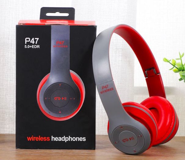 P47 Bluetooth-združljive slušalke HIFI stereo zložljive brezžične slušalke za Xiaomi IPhone Sumsung z mikrofonom in podporo za SD kartico_voghion.com