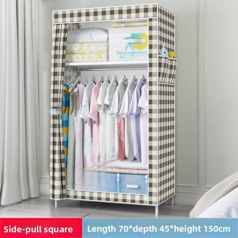 Taşınabilir Gardırop Dolabı - Katlanabilir 70 Serisi Çelik Çerçeve ve Kumaş Depolama (70×45×150 cm, Modern Tasarım, 12 Renk Seçeneği, Kolay Montaj)_voghion.com