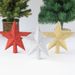 Decorazione natalizia da 19,5 cm, stella a cinque punte, stella a tromba, albero di Natale tridimensionale cosparso di polvere, accessori per composizioni di alberi_voghion.com