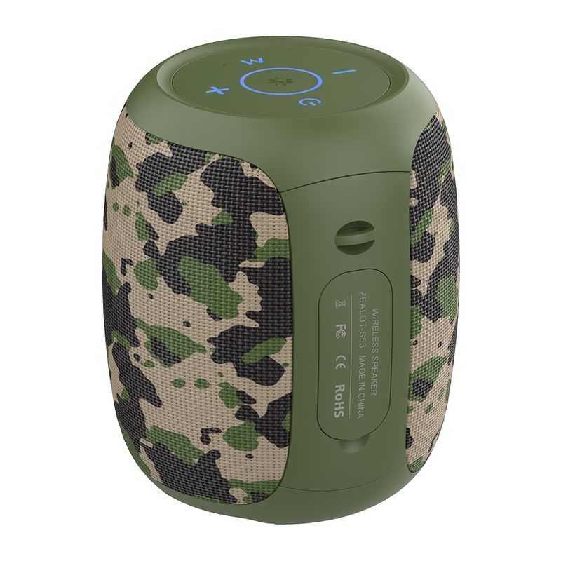 S53 IPX6 Waterproof Portable Colorful Wireless Bluetooth Speaker(Camouflage)_voghion.com