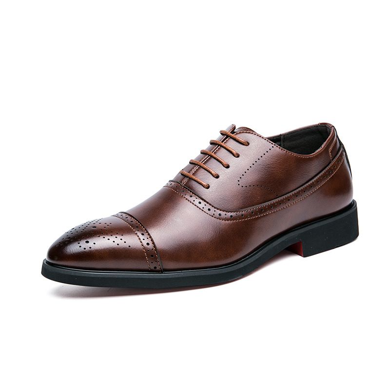 Scharfe, spitze neue Frisur im britischen Stil, Schuhdesigner von Le Fu, lässige Lederschuhe fürs Büro, Hochzeitsschuhe für Herren_voghion.com