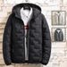 Men's Winter Hooded Puffer Jacket With Multiple Pockets, Lightweight Warm Quilted Coat For Casual Outfit (Black, Army Green, Khaki)_voghion.com