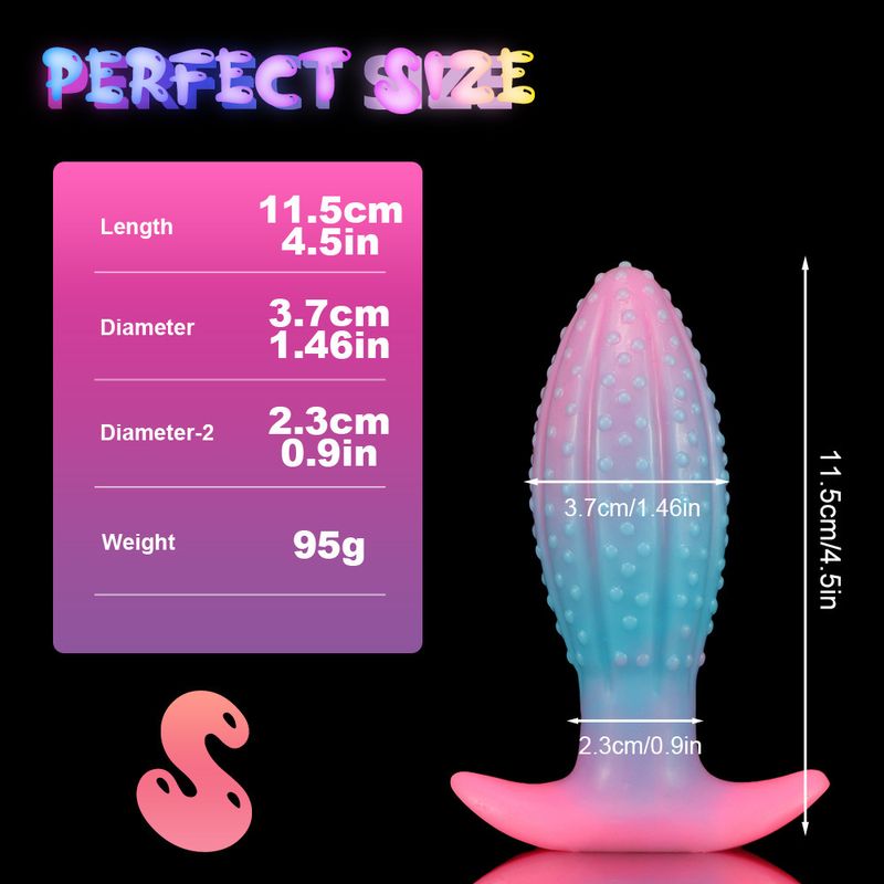 Sex Products Fluorescent Mixed Color Special Pineapple Anal Plug Female Adult Products Luminous Liquid Silicone_voghion.com