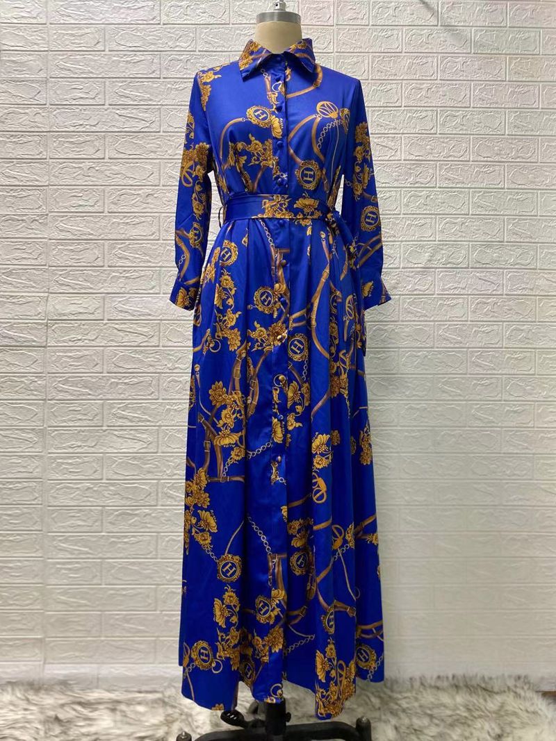 Women's Clothing Plus Size Elegant Dress Retro Middle Eastern Clothing Multi Color_voghion.com
