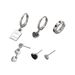 Boucles d'oreilles pour femmes de style universitaire minimaliste noir avec un design d'amour de niche et d'huile dégoulinante, boucles d'oreilles haut de gamme, boucles d'oreilles polyvalentes_voghion.com