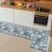 Checkered Retro Crystal Velvet Kitchen Water Absorbing Non Slip Floor Mat Set Cross Border Spot Non Woven Carpet_voghion.com
