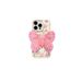 TechGlobe Zhao Lusi Same Style Pink Bow Back Clip Crossbody Suitable For IPhone 16 Pro Max 15 Phone Case 14_voghion.com