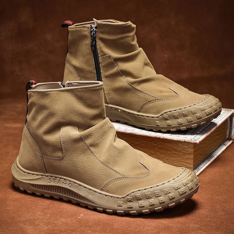 High-top Martin Men, Autumn Work Boots Construction Site, Trendy Versatile Non-slip Casual Safety Shoes For Men_voghion.com