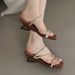 Cameido Women's Gentle Spring - Summer Square - Toe Simple Business - Casual Sandals CD55172_voghion.com