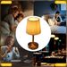 Cordless LED Metal Table Lamp USB Rechargeable 5200mAh Portable Fabric Shade Desk Lamp Touch Control For Dining Room Bedroom Bar_voghion.com
