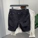 Version coréenne des capris slim fit tendance en denim d'été pour hommes, shorts Instagram tendance, pantalons de cheval décontractés polyvalents_voghion.com