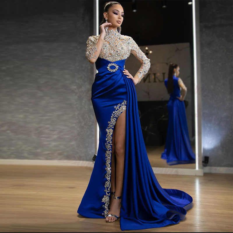 New Evening Women's Blue Maxi Dress_voghion.com
