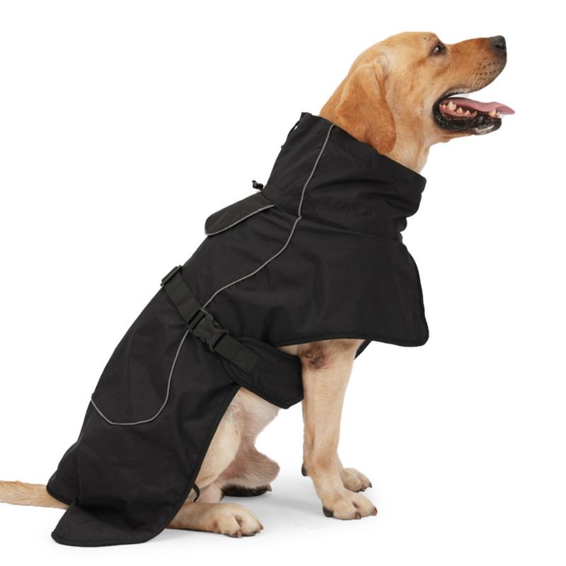 Waterproof Winter Big Dog Clothes Adjustable Thickened Dog Vest Jacket Reflective Strip Design Pet Dog Coat Pet Supplies_voghion.com