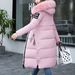 Women's Clothing New Cotton Padded Jacket For Women Long Styledown Cotton Jacket Thickened Over The Knee Fur Collar Cotton Jacket Soft Winter Coat_voghion.com