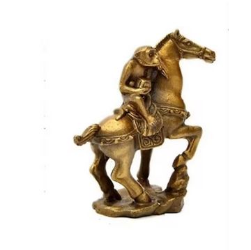 China Kleine Sammlerstücke Messing Affe & Pferd Statuen_voghion.com