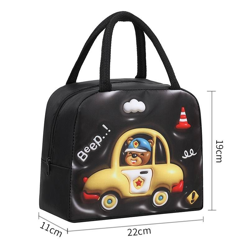 Borsa per il pranzo a forma di cartone animato per bambini, piccola borsa in alluminio, tessuto Oxford spesso, borsa a rete rossa per studenti, borsa isolante per il pranzo_voghion.com