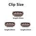 6-Teeth Clips For Hair Extension, Wigs|U-Shape Metal Silicon Clips | 23mm Length 50Pcs Per Pack Beige Color_voghion.com