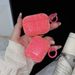 Capa para AirPods com pérolas coloridas e brilhantes, resistente a quedas e com acabamento impecável._voghion.com