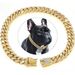Hip Hop Pet Collar Cuban Dog Chain Full Diamond Necklace Lock Gold Silver_voghion.com