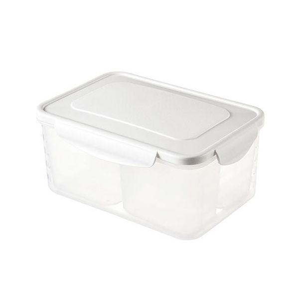 2 pezzi, contenitore per conservare la freschezza a quattro scomparti, organizer per frigorifero, contenitori per la conservazione degli alimenti, dispenser per cereali_voghion.com