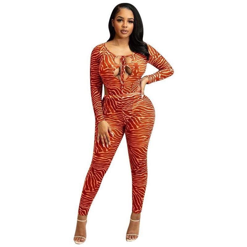 Damenmode heißer Verkauf Hosen Mesh zweiteiligen Anzug_voghion.com
