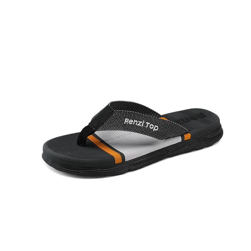 Modisches und trendiges Fischgrätenmuster für Herren im Sommer, rutschfeste Außenbekleidung, Clip-Toe-Hausschuhe, verschleißfeste Freizeitschuhe_voghion.com