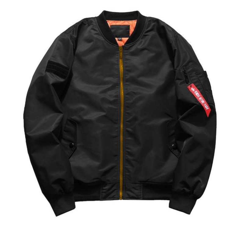 Herren modische Motorradjacke Herbst große Bomberjacke_voghion.com