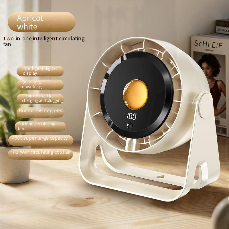 Mini ventilateur de bureau ultra silencieux (25 dB) avec 3 vitesses et alimentation USB pour bureau/dortoir/étude_voghion.com