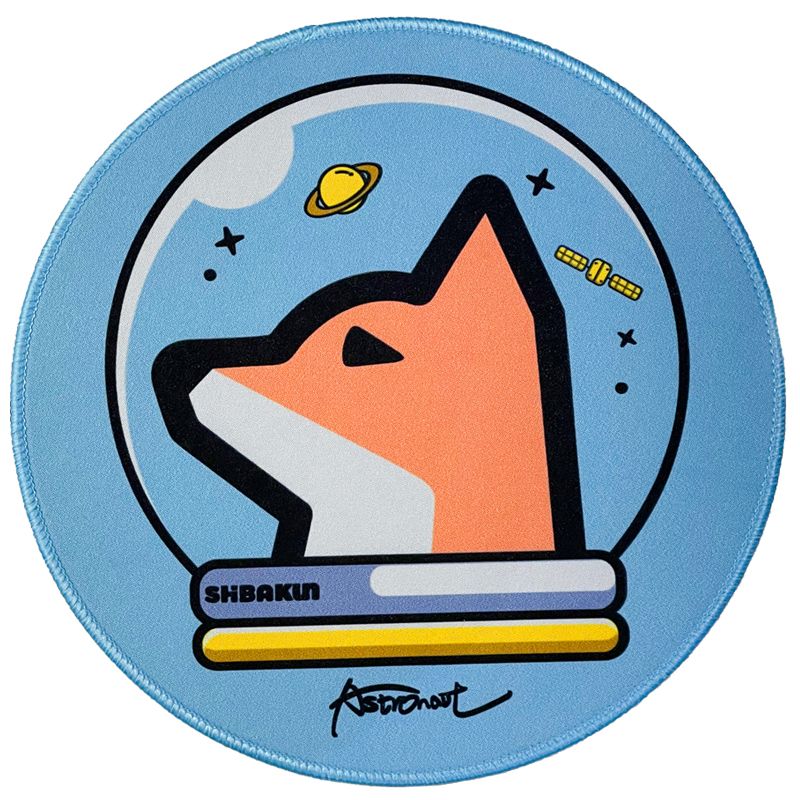 Oniwwertraff Qualitéit Astronaut Cartoon Shiba Inu Weltraumthema Mauspad_voghion.com