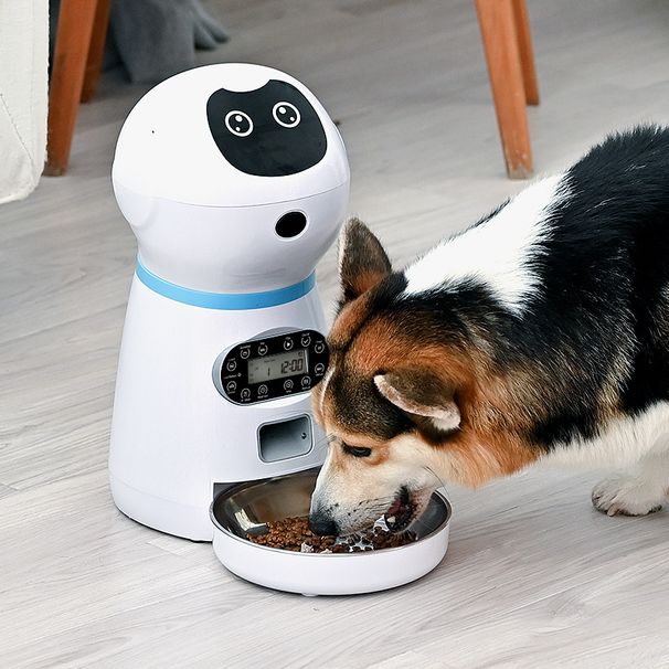 Stainless Steel Food Tray Robot: Automatic Pet Feeder For Cats And Dogs With Timer And Quantitative Intelligent Feeding_voghion.com