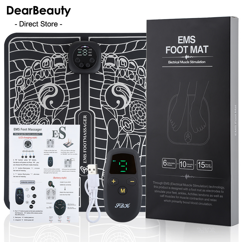 Massager EMS Voetmat Tientallen Fisioterapia Elektrisch voetkussen Bloedcirculatie Acupunctur Pad Voetgezondheid_voghion.com