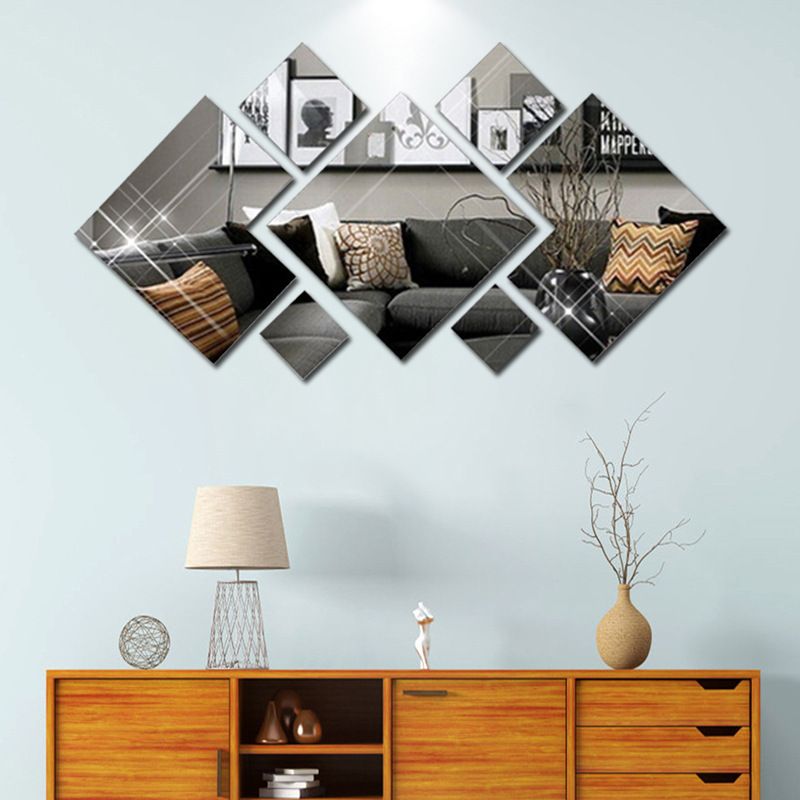Hot selling acrylic mirror three-dimensional wall stickers Creative background wall decoration for living room hallways Picture stickers Lens_voghion.com