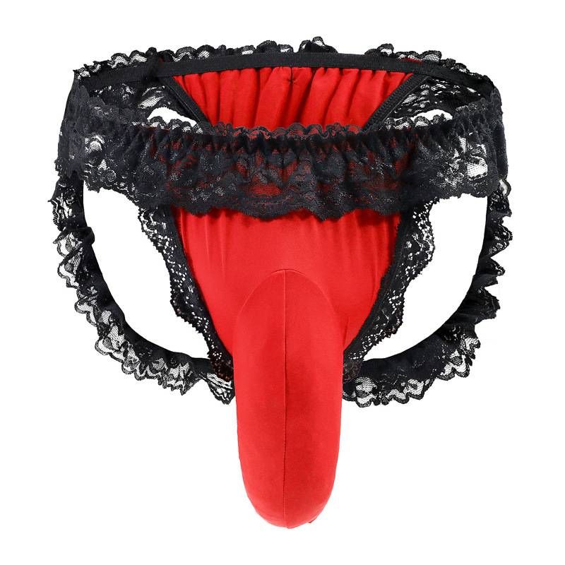 CRAZYLIFE Perizoma in pizzo Sissy sexy da uomo Mutande perizoma Crossdressing Lingerie Intimo_voghion.com