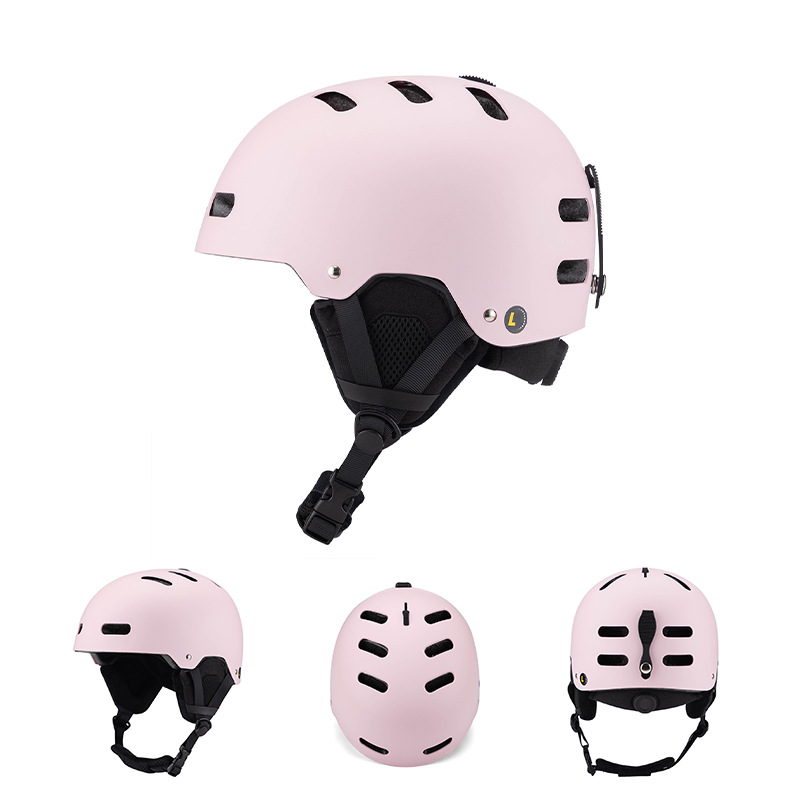 Snowboardhjälm med två brädor och justerbart ventilationssystem, varm snöhjälm för vuxna, utomhusbas_voghion.com
