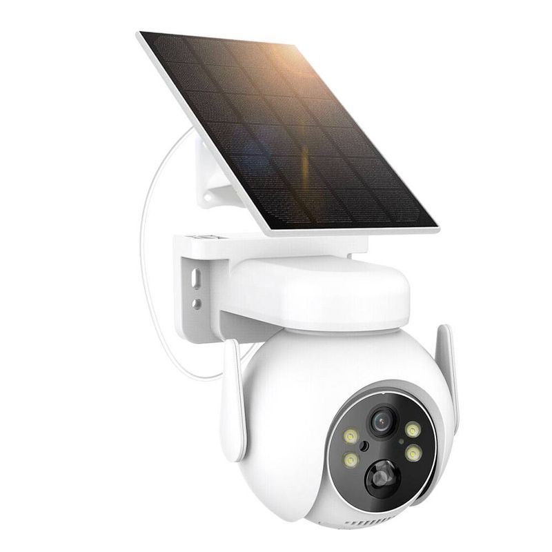 Outdoor Waterproof 4G Solar-Powered Surveillance Camera For Home Use With WiFi, Low Power Consumption, Battery, And Black Light Night Vision Monitor_voghion.com