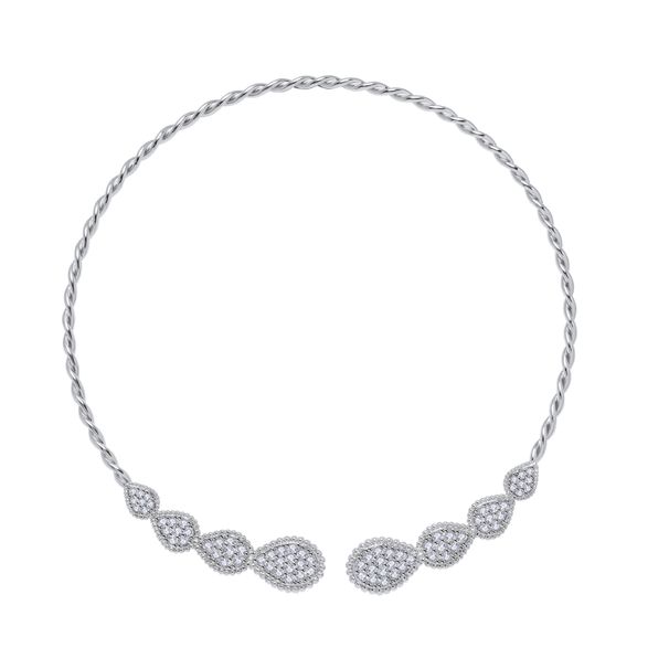 Σετ γυναικείων κοσμημάτων, μοντέρνο κολιέ με χάντρες και διαμάντια σε σχήμα σταγόνας, μοντέρνο και δημιουργικό σχέδιο, γεμάτο διαμάντια, σετ κολιέ υψηλής ποιότητας_voghion.com