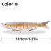 Multi-Section Loach Bionic Set Long Casting Slow Sinking 13.5cm 17g Realistic 8-Section Fish Hard Lure Fishing Bait_voghion.com
